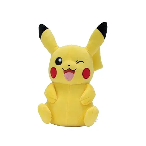 Pokémon PKW3106 Plüsch - Pikachu, offizielles Plüsch - Sonstige, 30 cm großer Pikachu Plüsch, perfekt für Fans jeden Alters und ideal zum Kuscheln oder Sammeln.