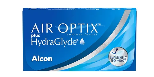 Air Optix plus HydraGlyde Monatslinsen - 6 Stück mit BC 8.6 mm und DIA 14.2 mm - Kontaktlinsen für hervorragenden Tragekomfort und langanhaltende Feuchtigkeit dank HydraGlyde-Technologie. Ideal für einen aktiven Lebensstil.