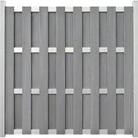 Zaun Hauptelement GroJa Merano - Vormontiert in Silber 180 cm - Robustes und elegantes Zaunfeld in Grau, ideal für eine einfache Montage und langlebige Nutzung im Gartenbereich.