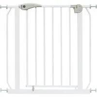 ib style Türschutzgitter Berrin 58-185cm Treppenschutzgitter für Kinder und Haustiere Ohne Bohren Weiß 175-185 cm