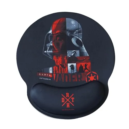 WONDEE Star Wars Ergonomisches Mauspad mit Darth Vader, Gel-Mauspad mit rutschfestem Handgelenkauflage, Star Wars Mouse Pad