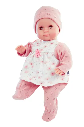 Schildkröt Puppe Schlummerle - 32 cm, mit Malhaar und braunen Schlafaugen, ideal für Kinder ab 36 Monaten, waschbare Kleidung in rosa-weiß