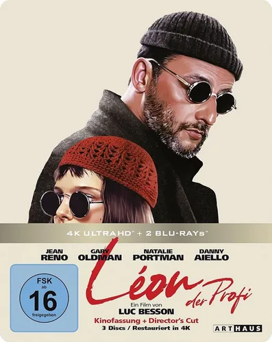 Leon - Der Profi - Definitive Edition - Limited Steelbook (4K-UHD + 2 Blu-rays) - Packende Action und emotionale Tiefe in einer limitierten Steelbook-Edition, ideal für Filmfans und Sammler.
