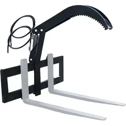 Gabelträger 140 cm FEM2 mit hydraulischem Stammgreifer Set - Hochwertiges Set aus 140 cm breitem Gabelträger und stabilem hydraulischen Stammgreifer. Ideal für den sicheren Transport von Balken und Stämmen. Robuste Bauweise mit 2500 kg Traglast.