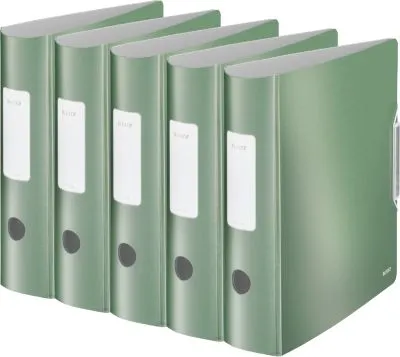 LEITZ Aktenordner Active Style 180 Grad 8cm seladon grün - Hochwertiger A4-Ordner mit 180 Grad-Präzisionsmechanik für komfortables Arbeiten, inkl. 3 Innentaschen und elegantem Verschluss, ideal für Büro und Zuhause.