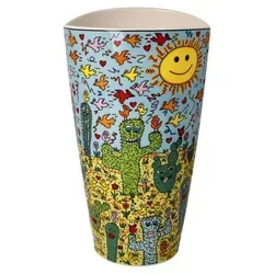 Vase James Rizzi Desert Life - Pop Art