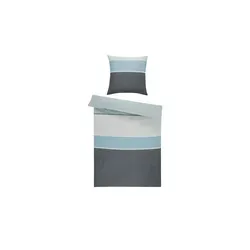 Como Green Mako-Satin Bettwäsche   , blau , Maße (cm): B: 135