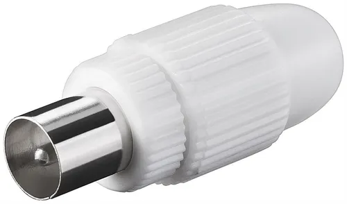 IEC/Koax-Stecker, Schraubbefestigung, Kunststoffausführung