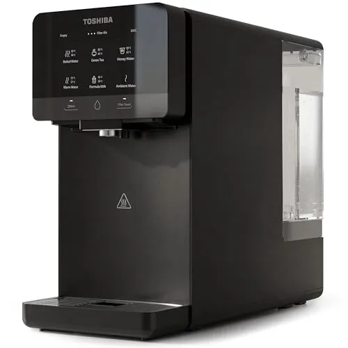 Toshiba Auftisch Osmoseanlage – Trinkwasserfilter ohne Installation - Erleben Sie erstklassige Wasserqualität mit der Toshiba Auftisch Osmoseanlage. Kompakt, einfach zu bedienen und ideal für Mietwohnungen – genießen Sie frisches Trinkwasser ohne Aufwand!