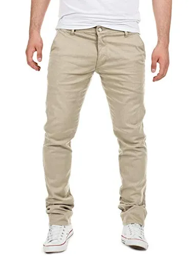 Yazubi Herren Chino Hose Dustin - Beige Chinohose für Männer - Wanderhosen mit zeitloser Eleganz und optimalem Tragekomfort dank 98% Baumwolle und 2% Elasthan. Slim Fit Passform und durchdachte Details machen sie ideal für Büro und Freizeit.