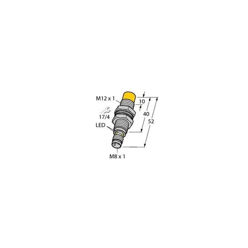 Turck NI10U-M12-AN6X-V1131 Induktiver Sensor - Induktiver Sensor mit 10 mm Schaltabstand, IP68 Schutzart und magnetfeldfest. Ideal für präzise Anwendungen in der Elektroinstallation.