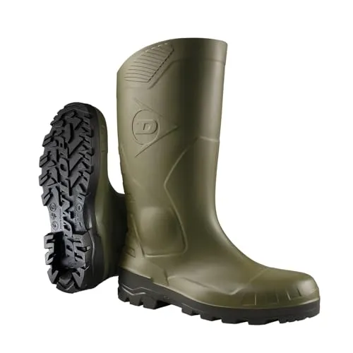 Dunlop Protective Footwear H142611 Devon Full Safety Gummistiefel, Größe 46 EU - Herren Industrie & Handwerk Gummistiefel, wasserdicht und chemikalienbeständig mit Stahlkappe für optimalen Schutz in anspruchsvollen Arbeitsumgebungen.