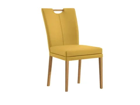 Niehoff MĂ¶bel Indoor Niehoff Colorado Stuhl mit Griff, 4-FuĂź Wildeiche, Leder Napoli senf 4051781544678