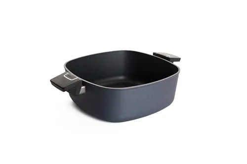 Woll Diamond Lite Kasserolle viereckig - Induktiv - 28x28 cm - Kasserolle mit 6 Litern Fassungsvermögen und Antihaft-Versiegelung für müheloses Kochen und Abwaschen. Ideal für alle Herdarten und backofenfest bis 250 Grad.