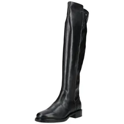 Nero Giardini Overkneestiefel aus Leder - Stilvolle schwarze Overkneestiefel aus Leder in Größe 35, mit bequemem Blockabsatz und Reißverschluss für einfaches An- und Ausziehen.