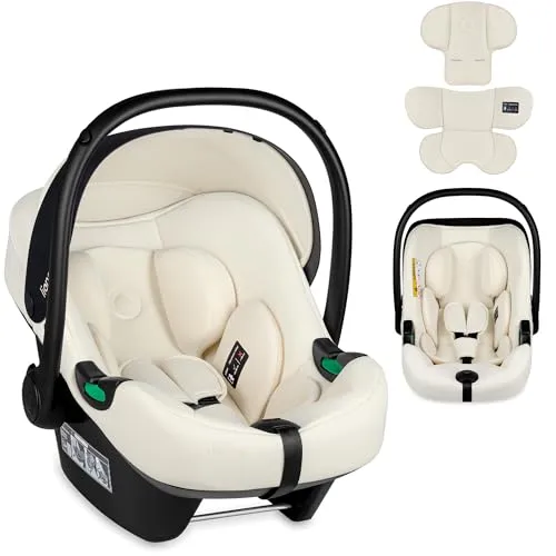 Lionelo ASTRID i-Size Babyschale Gruppe 0+ - Sicherer und komfortabler Autositz für Babys von 40-87 cm, ausgezeichnet mit 5 Sternen im ADAC-Test. Ultraleicht mit 4 kg, bietet optimalen Schutz und Mobilität.