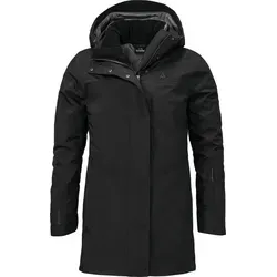 Schöffel 3in1 Parka Barth Women black (9990) 38 - Doppeljacken & Multifunktionsjacken für Damen, wasserdicht mit 28.000 mm Wassersäule und abnehmbarer Kapuze für optimale Anpassung bei jedem Wetter.