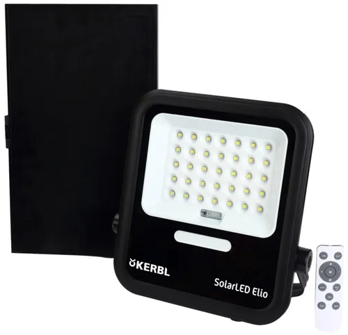 KERBL LED-Akku-Außenstrahler "SolarLED Elio" 1.200 lm - Lampen mit externem Solarmodul, Bewegungs- und Helligkeitssensor für automatische Beleuchtung im Außenbereich. Ideal für umweltfreundliche und netzunabhängige Lichtlösungen.