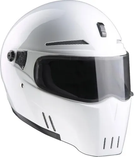 Bandit Alien II Motorradhelm, weiß, L (59/60) - Stylischer Bandit Alien II Motorradhelm in Weiß. Mit herausnehmbarem Innenfutter und robuster Fiberglasschale für hohen Tragekomfort und Sicherheit. Ideal für den täglichen Einsatz.