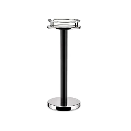 Alessi Weinkühlerständer aus Edelstahl - Dunkelbraun, 23 x 30.5 x 4.5 cm - Weinkühler & Sektkühler, elegantes italienisches Design mit hochwertiger Edelstahl-Oberfläche für stilvolle Weinpräsentation.
