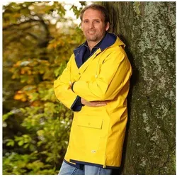 FRIESEN Friesennerz Original - Unisex Regenjacke in Gelb - Funktionsjacke mit wendbarer Innenseite, wasserabweisend und winddicht, ideal für jede Wetterlage und aktive Tage.