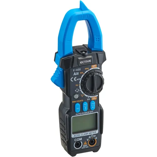 ECTIVE E-600 Zangenmultimeter - Digitale Strommesszange für AC und DC - Multimeter für präzise Messungen bis 600V, ideal für Elektriker. Mit Hintergrundbeleuchtung und Überlastschutz für sicheres Arbeiten.