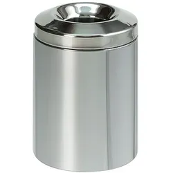 brabantia Papierkorb Le Tube 7 L Edelstahl poliert - Haushaltszubehör mit Selbstlöschdeckel für sicheres Entsorgen, rostfreies Design, ideal für Büro und Küche, elegant und funktional.
