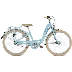 Puky Skyride M24 - Kinderfahrrad 24 Zoll, 3 Gänge, Retro Blau