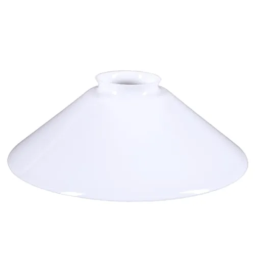 Home4Living Lampenschirm Schusterschirm opal weiß glänzend Ø=200 - Lampenschirm aus opalweißem Glas, ideal für Pendel- und Wandleuchten. Verleiht jedem Raum ein elegantes Ambiente. Durchmesser 200mm, E27 Fassung.