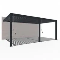 Weide Deluxe Plus Wand Pergola 4x6m aus Aluminium mit Lamellendach - Elegante 4x6m Wand Pergola aus wetterbeständigem Aluminium mit verstellbaren Lamellen für optimalen Sonnenschutz und UV-Schutz. Perfekt für stilvolle Terrassen und Gärten.
