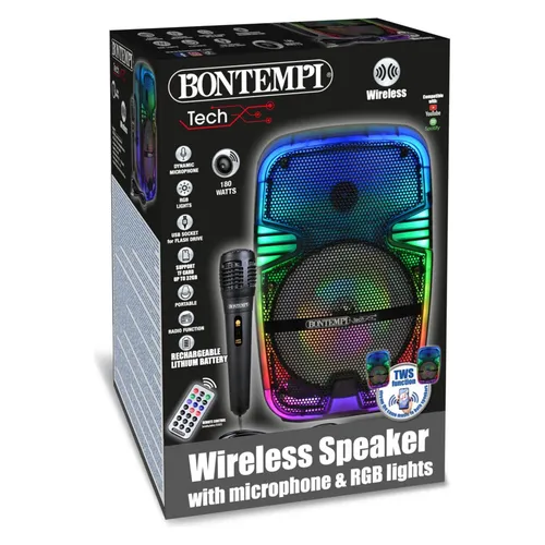 Bontempi Amplificatore Wireless con Microfono e Luci RGB (59731840)
