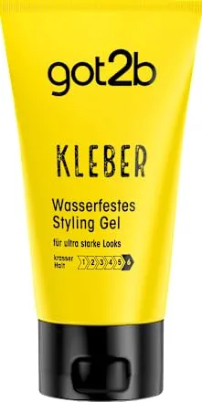 got2b Kleber Haar Gel Halt 6 (150 ml), wasser- und schweißfestes Styling Gel für krassen Halt, hart wie Beton bis zur nächsten Haarwäsche, für vertikale und Sleek Looks