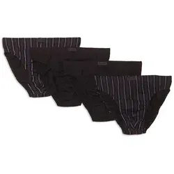 Frank Fields Slip (4-St) schwarz L - Herrenunterhosen aus 100% Baumwolle, bequem und atmungsaktiv, ideal für den täglichen Gebrauch.