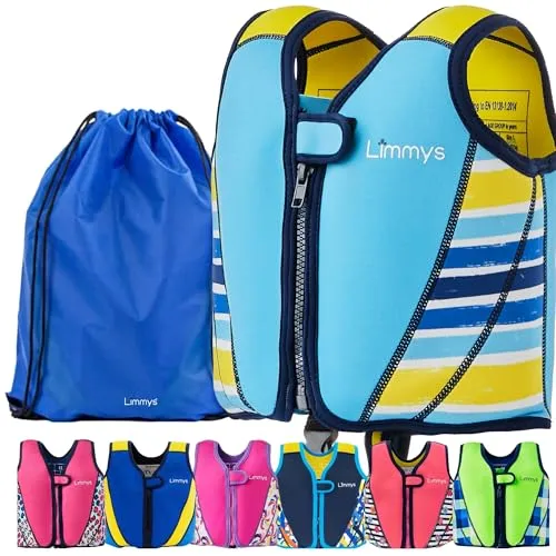 Limmys Premium Schwimmweste für Kinder – Sicheres Schwimmen mit Stil - Schwimmwesten für Kinder, ergonomisches Design für volle Bewegungsfreiheit und UV-beständiges Neopren für langlebigen Komfort. Sicherheit und Spaß beim Schwimmen!