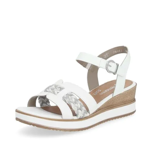 Remonte Damen Keilsandalen D6461 - Elegante Wedge-Heel Sandalen für den Sommer - Kategorie: Sandalen. Diese stilvollen Keilsandalen bieten optimalen Komfort mit einem 4,5 cm hohen Keilabsatz und einem praktischen Klettverschluss für einfachen Einstieg.