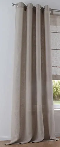 Kutti Ösenschal Metis 100% Leinen - Blickdichter Vorhang - Raffrollos aus 100% Leinen, blickdicht mit elegantem Faltenwurf. Pflegeleicht und waschbar, ideal für stilvolle Fensterdekoration. Erhältlich in harmonischen Farben.