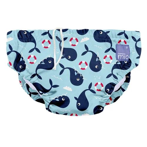 Bambino Mio Schwimmwindel Whale Bay Blau Gr. M Badehose