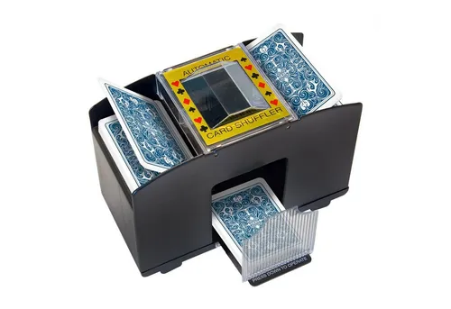 Goods+Gadgets Spiel Elektrischer Kartenmischer–Automatische Kartenmischmaschine (4 Decks), Elektrischer Kartenmischer, Mischmaschine für 4 Decks