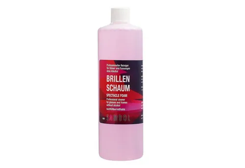 Sambol Brillenreiniger Brillenschaum – Alkohol- und silikonfrei - Fensterputzmittel für Brillen mit wässrigem, pH-neutralem Schaum. Ideal für gründliche Reinigung und Pflege, um klare Sicht zu garantieren – umweltfreundlich und wiederauffüllbar!