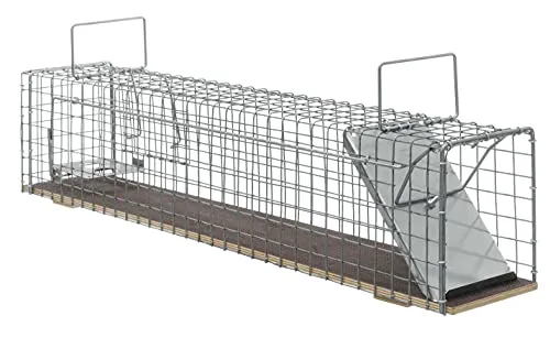 Marderfalle 80x15x19cm mit Holzboden - Effektive Lebendfalle für kleine Tiere - Praktische Marderfalle 80x15x19cm für Marder, Siebenschläfer und Ratten. Hergestellt mit einem stabilen Holzboden, um den Tieren einen sanften Einstieg zu ermöglichen. Inklusive Speziallockmittel für optimale Ergebnisse.