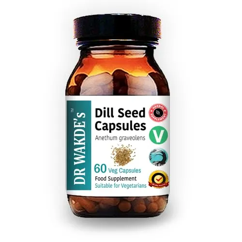Dill Seed Capsules (Anethum graveolans) - 100% rein und vegetarisch - Multivitaminpräparate & Mineralien, ideal für einen gesunden Lebensstil mit 100% reinem Dillkraut in vegetarischen Kapseln, frei von künstlichen Zusätzen.