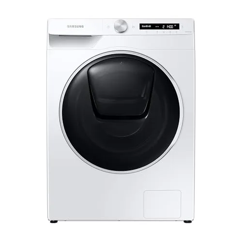 Samsung WD11T554AWW/S2 Waschtrockner - 10,5/6 kg, Ecobubble-Technologie für energiesparendes Waschen und AddWash-Klappe für nachträgliches Hinzufügen von Wäsche, ideal für moderne Haushalte.