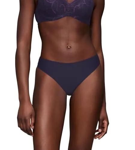 Tai-Slip TRIUMPH Body Make-Up Illusion Lace, Damen, Gr. 36, prussian blau - Funktionsunterwäsche mit hohem Beinausschnitt und weicher Microtouch-Qualität, die wie eine zweite Haut sitzt. Florale Stretch-Spitze verleiht einen eleganten Look.