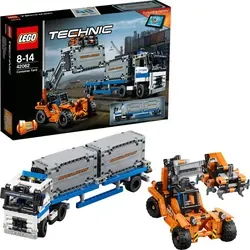 LEGO Technic 42062 - Container-Transport, 2-in-1-Modell mit Sattelschlepper und Containerlader, interaktive App und Jubiläumsstein