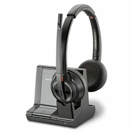 Poly Savi 8220 MS Headset schwarz - Professionelles Headset für Microsoft, mit Active Noise Cancelling und 13 Stunden Akkulaufzeit für ungestörtes Arbeiten in jedem Umfeld.