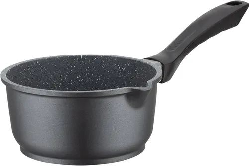 GSW Kasserolle "Gourmet Granit", Ø 16 cm - Küchenkleingeräte mit langlebiger VITAFLON GRANIT Antihaft-Beschichtung, ideal für fettfreies Kochen auf allen Herdarten, inklusive Induktion, spülmaschinen- und backofengeeignet bis 180°C.