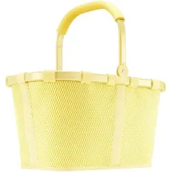 reisenthel carrybag Einkaufskorb - Picknickkorb Frame Mesh Lemon 22 L - Einkaufstaschen - Leichter und stylischer Einkaufskorb aus langlebigem Mesh-Material mit 22 Litern Volumen, ideal für Picknicks und den täglichen Einkauf.