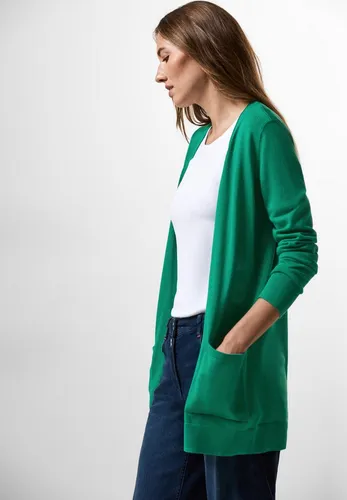 Cecil Damen Offener Cardigan - Lange Strickjacke - Elegante Strickjacke mit langen Ärmeln, seitlichen Taschen und feinem Strickdetail an der Schulter. Ideal für einen stilvollen Look und aus weicher Feinstrickqualität gefertigt.