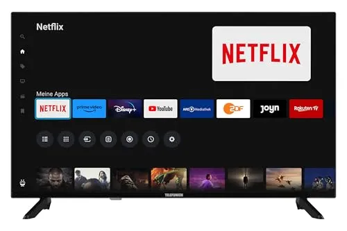Telefunken 40 Zoll Smart TV mit HDR und TiVo - Fernseher mit Full HD Auflösung, HDR und 6 Monate HD+ inklusive. Genießen Sie grenzenlose Unterhaltung mit zahlreichen Apps und einfacher Sprachsteuerung.