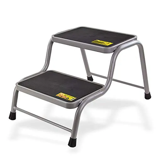 Wohnwagen Doppel-Tritt-Stufe DDT 2 – Ideal für Camping und Freizeit - Hochbelastbare Trittstufe mit 150 kg Tragkraft, leicht und kompakt, perfekt für Eingangsbereich und Fahrzeugheck von Wohnwagen und Campingbussen.